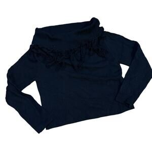 Hidden Brand Boat Neck fringe sweater